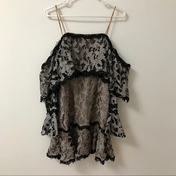 LA MAISON TALULAH LACE OFF THE SHOULDER MINI DRESS - Picture 5 of 11